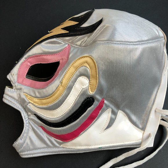 Vintage Luchador/Lucha Libre WWE Wrestling Mask Lightning Rainbow Athletic - Picture 4 of 13